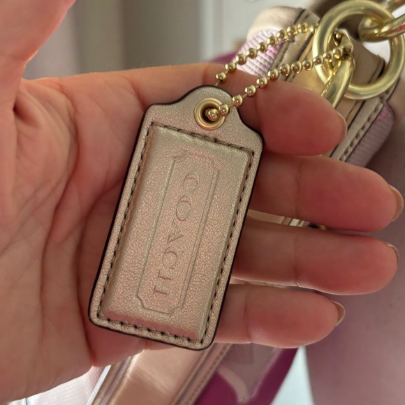 NWT Coach Colette Hobo Pink, Cream, Tan Bag Purse #16441 - Picture 8 of 16